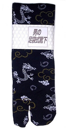 японские носки-таби с рисунком в виде драконов