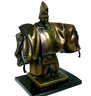 японская антикварная бронзовая статуэтка