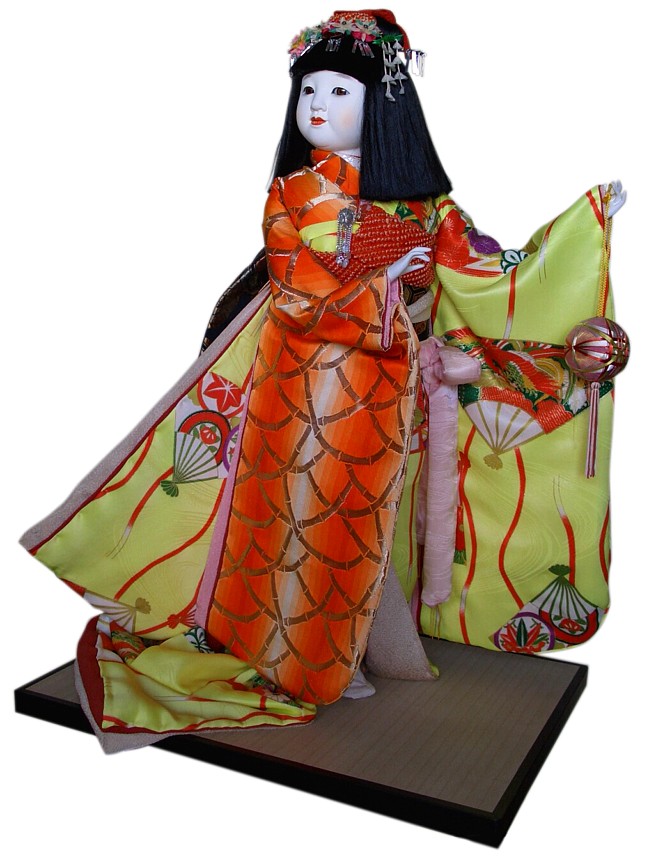 антикварный подарок - большая старинная японская кукла